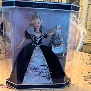 Vintage 1999 Barbie Millennium Princess Doll - Blue and White never been open